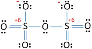 oxidation number of S2O7 2-